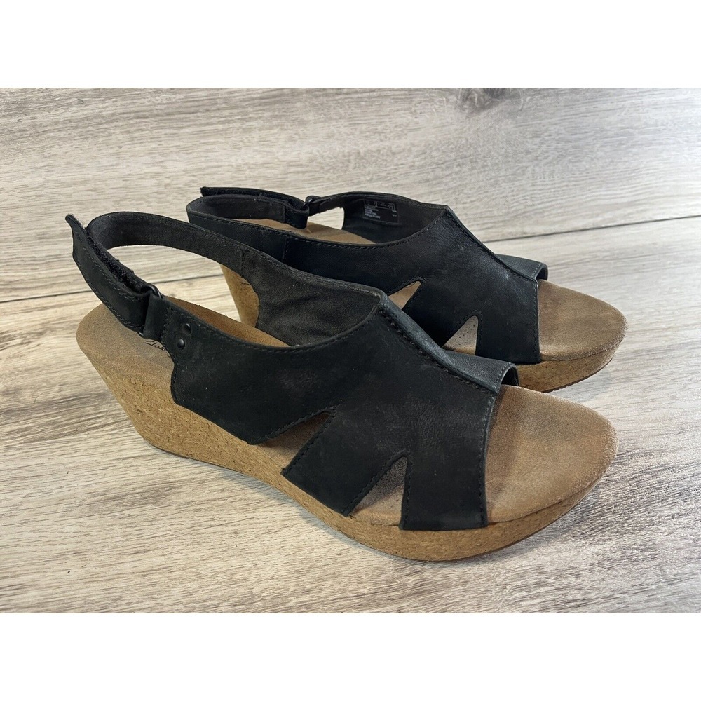 Stylish Black Wedge Sandals